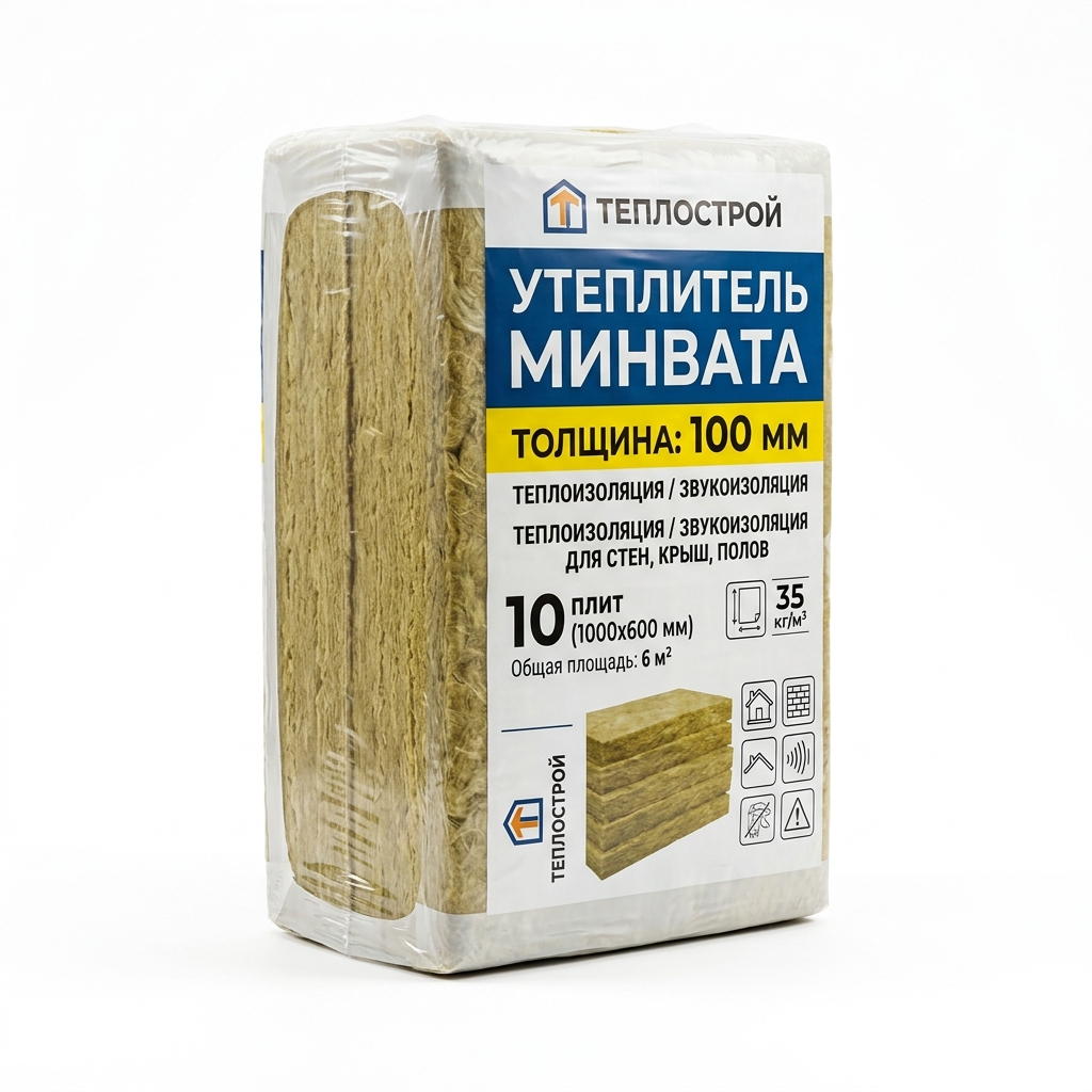 Утеплитель минвата 100 мм