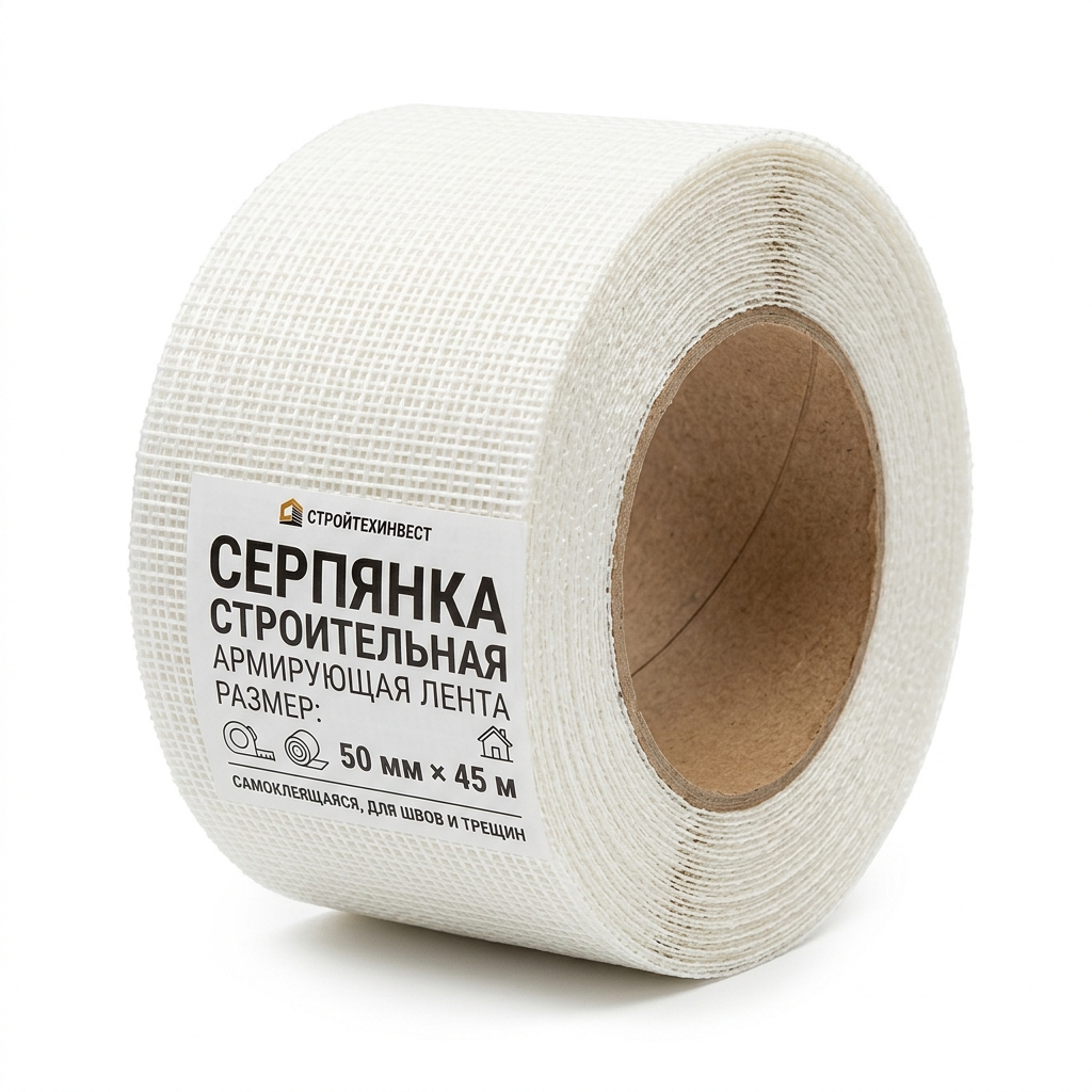 Серпянка строительная 50 мм × 45 м